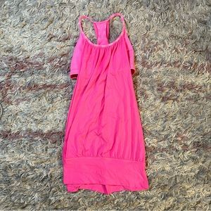 Lululemon Athletica Bright Pink Racerback Tank Top w Bralette
